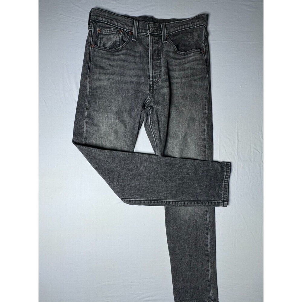 Vintage Levi's 501 S Jeans 27x28 Dark Wash Skinny Black Womens Button Fly